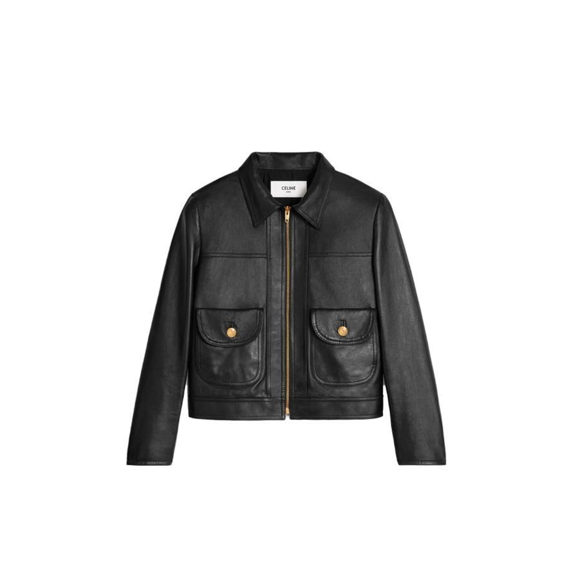 Ce1i*e leather jackets women''s black 2ef36305q-38no